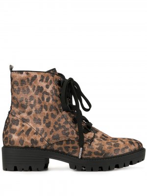 Ботинки с леопардовым принтом Kendall+Kylie. Цвет: коричневый