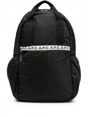 Рюкзак с логотипом A.P.C.. Цвет: черный