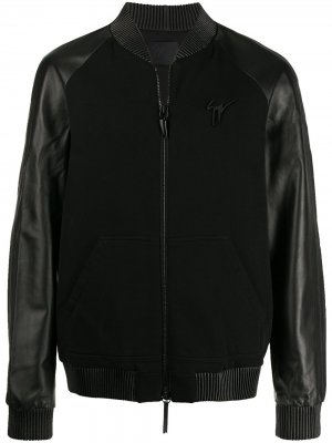 Байкерская куртка со вставками Giuseppe Zanotti. Цвет: черный