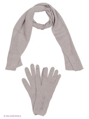 Комплект (перчатки, шарф) R&I. Цвет: серый