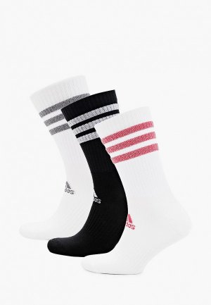Носки 3 пары adidas. Цвет: разноцветный