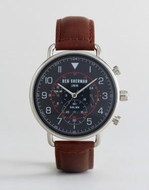 Часы с коричневым кожаным ремешком  WB068BBR Ben Sherman. Цвет: коричневый