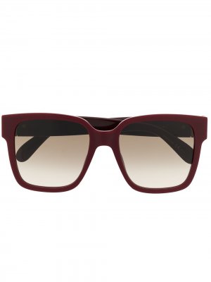 Солнцезащитные очки в квадратной оправе Givenchy Eyewear. Цвет: красный