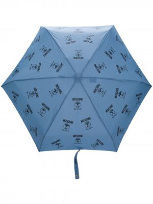 Зонт с логотипом Moschino. Цвет: синий