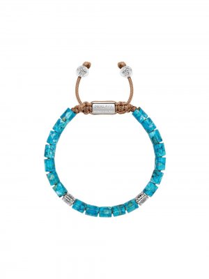 Браслет с бусинами из бирюзы Nialaya Jewelry. Цвет: синий
