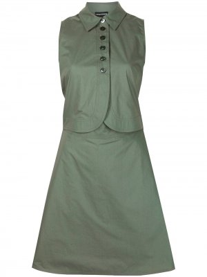 Платье-рубашка без рукавов Emporio Armani. Цвет: зеленый
