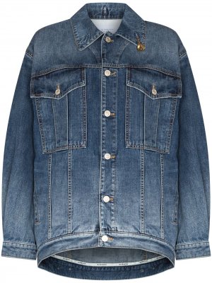 Джинсовая куртка оверсайз с цепочкой Givenchy. Цвет: синий