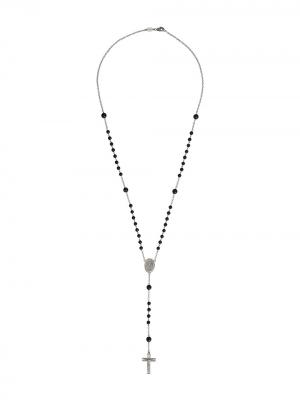 Колье Rosary из белого золота Dolce & Gabbana. Цвет: серебристый