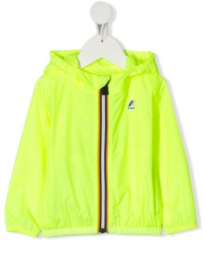 Непромокаемая куртка с контрастной молнией K Way Kids. Цвет: желтый