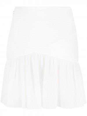 Расклешенная юбка мини Zimmermann. Цвет: белый