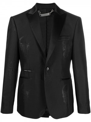 Пиджак с вышивкой Skull Philipp Plein. Цвет: черный
