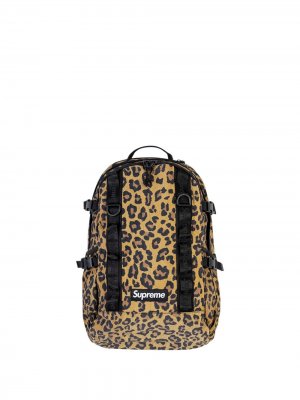 Рюкзак с леопардовым принтом Supreme. Цвет: коричневый