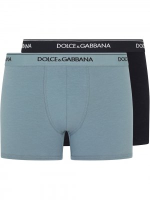 Комплект из двух пар боксеров Dolce & Gabbana. Цвет: синий