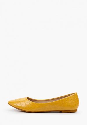 Балетки Ideal Shoes. Цвет: желтый