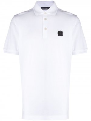 Рубашка поло с нашивкой DG Dolce & Gabbana. Цвет: белый