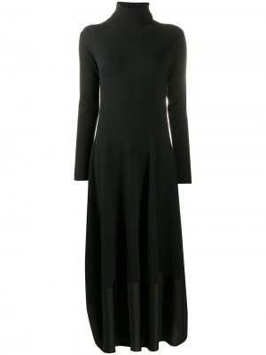Длинное трикотажное платье Jil Sander. Цвет: черный
