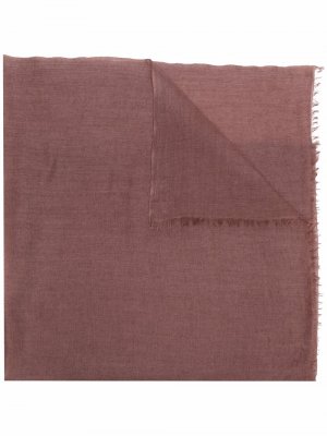 Кашемировый шарф с бахромой N.Peal. Цвет: коричневый