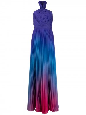 Вечернее платье с эффектом омбре Marchesa Notte. Цвет: разноцветный