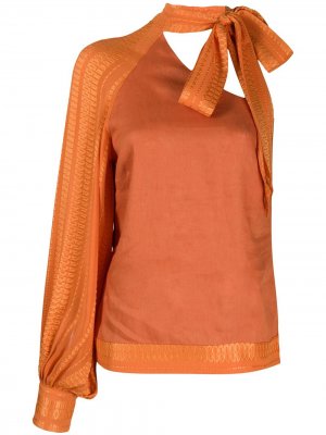Блузка на одно плечо Zeus+Dione. Цвет: оранжевый