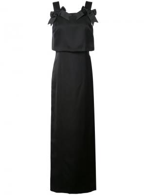 Длинное платье Tiana Zac Posen. Цвет: чёрный