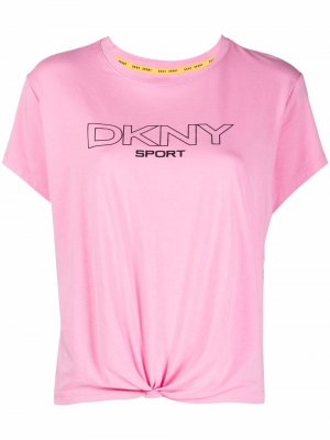 Футболка с логотипом DKNY. Цвет: розовый