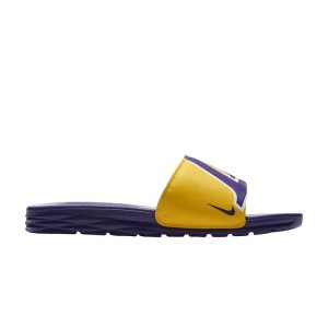 Мужские сандалии  NBA x Benassi Lakers Yellow Amarillo Field-Purple-Field-Purple 917551-700 Nike