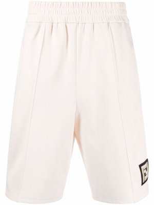 Спортивные шорты с нашивкой-логотипом FF Fendi. Цвет: нейтральные цвета