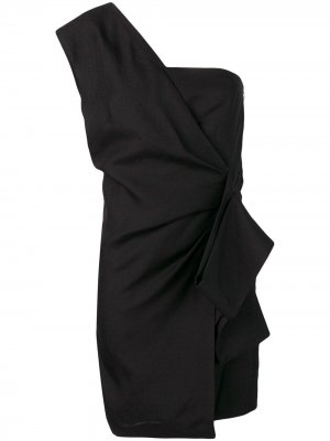 Платье мини асимметричного кроя Victoria Beckham. Цвет: черный