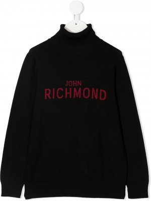 Джемпер с логотипом John Richmond Junior. Цвет: черный