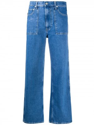 Укороченные джинсы Factory Helmut Lang. Цвет: синий