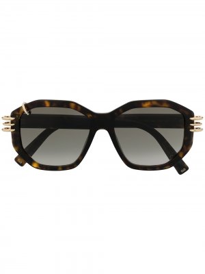 Солнцезащитные очки GV с металлическим декором Givenchy Eyewear. Цвет: коричневый