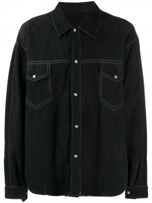 Рубашка 1980-х годов со срезанным воротником A.N.G.E.L.O. Vintage Cult. Цвет: черный
