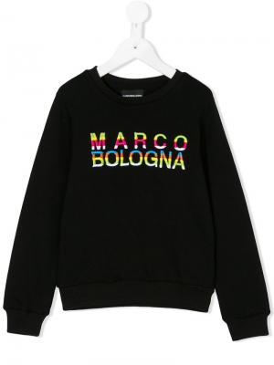 Толстовка с вышивкой логотипа Marco Bologna Kids. Цвет: черный