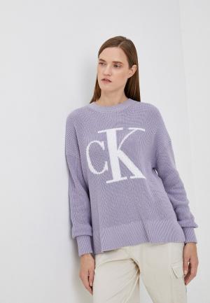 Джемпер Calvin Klein Jeans. Цвет: фиолетовый