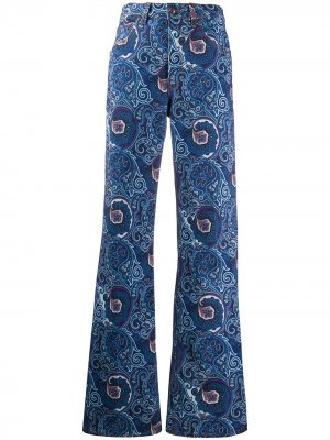 Расклешенные джинсы с принтом пейсли Etro. Цвет: синий