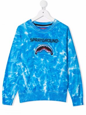 Embroidered-logo tie-dye sweatshirt sprayground kid. Цвет: синий