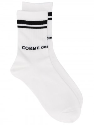 Трикотажные носки с логотипом Comme Des Garçons. Цвет: белый