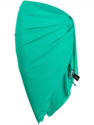 Узкая юбка-саронг длины миди Fisico. Цвет: зеленый