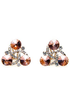 Серьги Luisa Vannini Jewelry. Цвет: silver, pink and gold