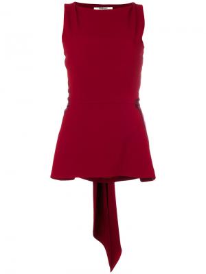 Атласная блузка с завязкой Chalayan. Цвет: красный