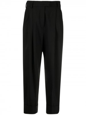 Укороченные брюки строгого кроя Pt01. Цвет: черный