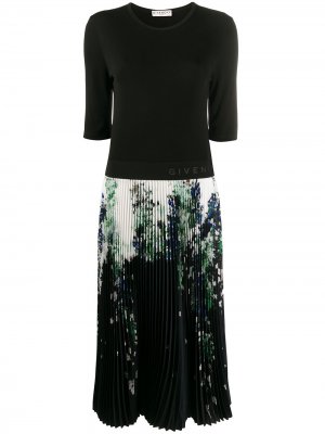 Платье миди с графичным принтом Givenchy. Цвет: черный