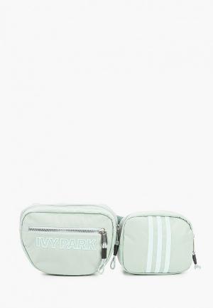 Сумка поясная adidas Originals. Цвет: бирюзовый