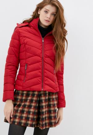 Куртка утепленная B.Style. Цвет: красный