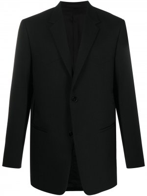 Однобортный пиджак строгого кроя Jil Sander. Цвет: черный