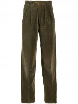 Зауженные брюки 1980-х годов Versace Pre-Owned. Цвет: коричневый