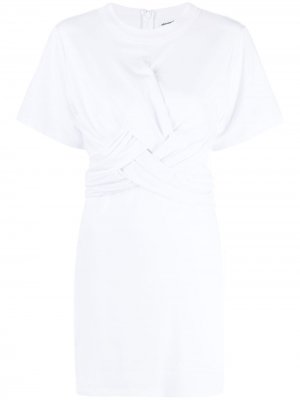 Платье-футболка с драпировкой alexanderwang.t. Цвет: белый