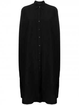 Платье-рубашка оверсайз с длинными рукавами Jil Sander. Цвет: черный