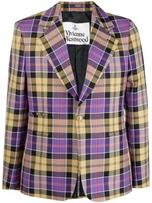 Пиджак в клетку Vivienne Westwood. Цвет: фиолетовый