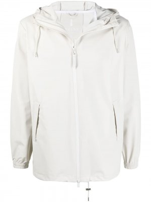 Куртка на молнии с капюшоном Rains. Цвет: белый